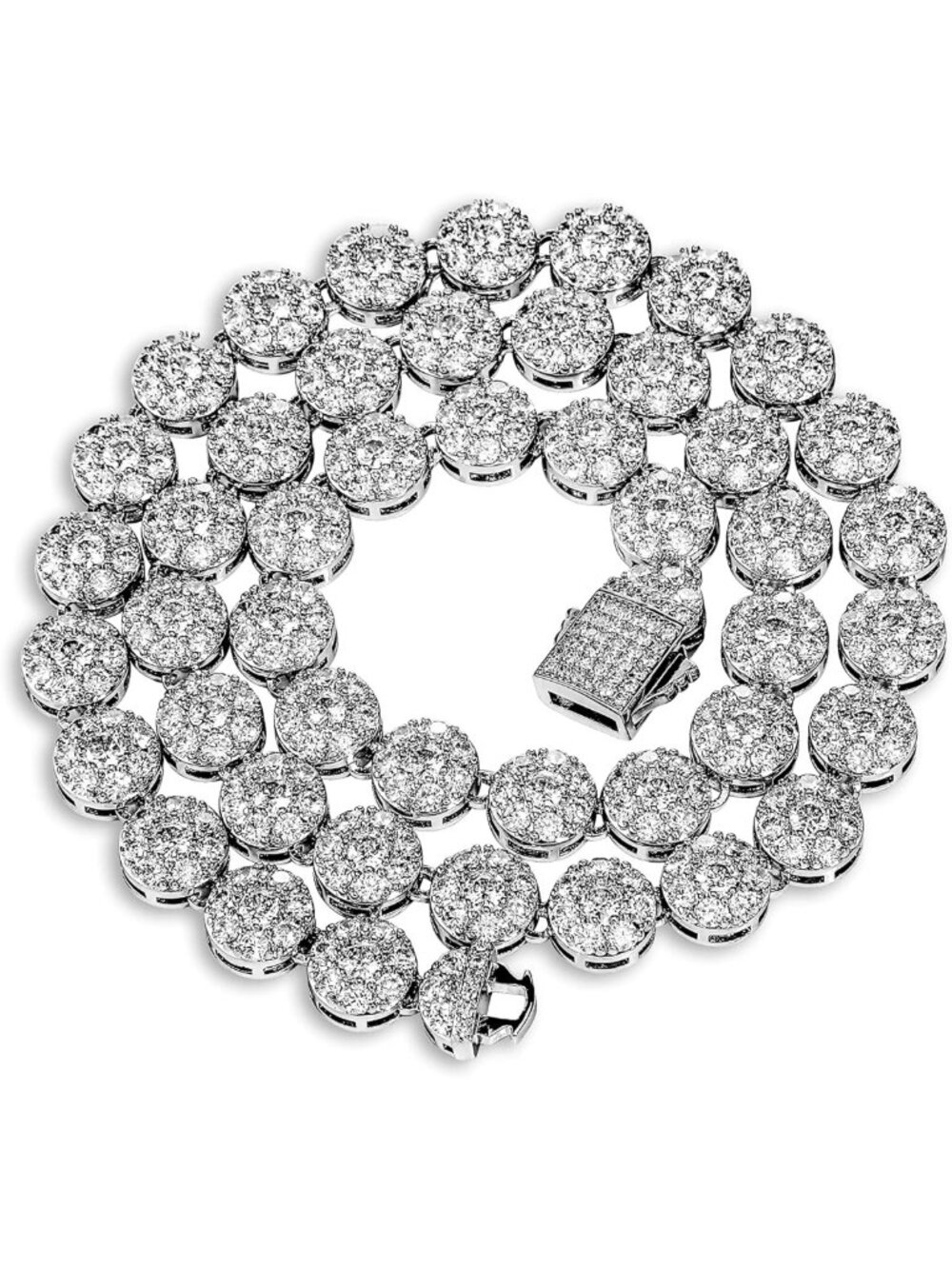 Stylish Silver Tennis Necklace Choker for Women & Men - 10mm Cubic Zirconia